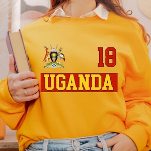 Suéter de Uganda, camisa de Uganda, camisa de Uganda, fãs de futebol de Uganda, time de Uganda, presentes de Uganda