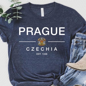 Camiseta de Praga, camiseta de Praga, camiseta de Chequia, camiseta de Praga, camiseta de la República Checa, camiseta de la República Checa de Europa, vacaciones