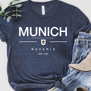 Munich Tee, Munich tshirt, Munich vacation gift, Munich Germany shirt, Munich apparel, Munich souvenir, Germany Jersey