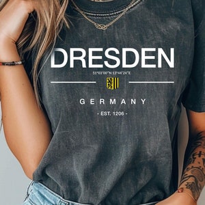 Dresden Comfort Colors T-shirt, Dresden shirt, Dresden T-shirt, Germany souvenir, German flag t-shirt, Germany gift, Dresden gift