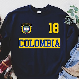 Colombia Sweatshirt,Colombia jersey, Colombia football,Colombia basketball, Basketball world cup, Personalized number, Colombia