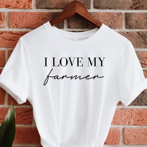 Funny farmer wife tee, Farmer&#39;s Wife, Farmer Wife, God Made A Farmer, Tractor Country Shirt, country Wife, Farming Living on a Farm, Married