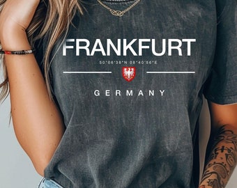 Frankfurt Comfort Colors T-shirt, Frankfurt shirt, Frankfurt T-shirt, Germany souvenir, German flag t-shirt, Germany gift, Deutschland