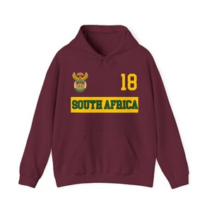 Felpa con cappuccio Sudafrica, Maglietta Sudafrica, Maglietta Sudafrica, Maglia Sudafrica, T-shirt Sudafrica, Regali Sudafrica, Sudafrica immagine 3