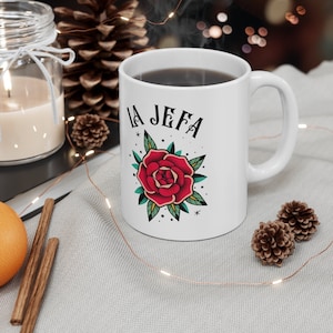 La Jefa Mug, Latina mug, La jefa, la jefa gift, la jefa mug, gift for la jefa, boss gift, boss mug, gift for boss, Latina gifts, Boss gift