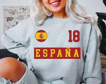 Espana SweatshirtEspana jersey, Spain football, Spain basketball, Basketball world cup, Personalized number, Spain gift, World cup shirt