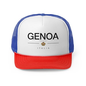 Genoa Trucker Cap, Genoa Italia, Genoa shirt, Genoa trip, Genoa fan tshirt, Genoa Italy, Genoa trip, Italy Shirt