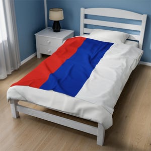 Russia Velveteen Plush Blanket,Russia Flag Blanket, Russia Jersey, Flag of Russia, Russia jersey Flag Blanket