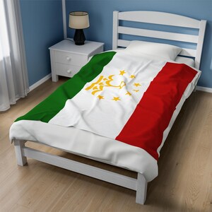 Tajikistan Velveteen Plush Blanket, Tajikistan Flag Blanket, Tajikistan Jersey, Flag of Tajikistan, Tajikistan jersey, Tajikistan Flag