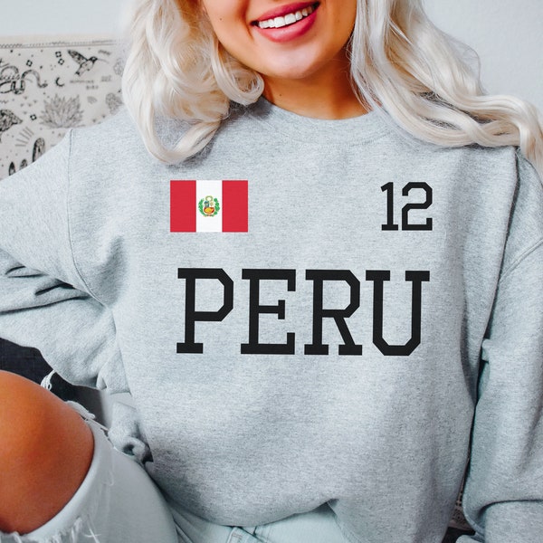 Sweat-shirt du Pérou, maillot du Pérou, t-shirt du Pérou, cadeaux du Pérou, chemise du Pérou, t-shirt du Pérou, cadeau de fans du Pérou, jeu du Pérou, coupe du monde du Pérou