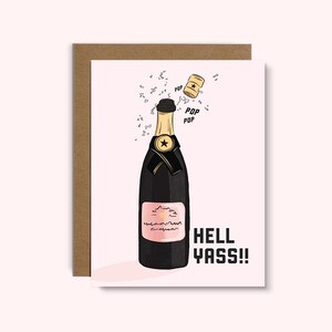 Champagne | carte postale pour tous | C'est parti ! | carte de félicitations | félicitations | tournez-vous | copines | soirée amusante |