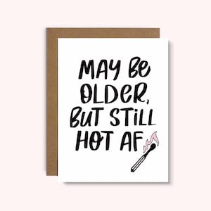 Hot AF! | Birthday card | A2 greeting card | Greeting Card | illustration