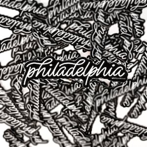 Philadelphia Aufkleber | Stadt | Philadelphia | Philly Aufkleber | Standortaufkleber | Vinyl-Aufkleber | Die Cut Sticker | Hand-Lettering