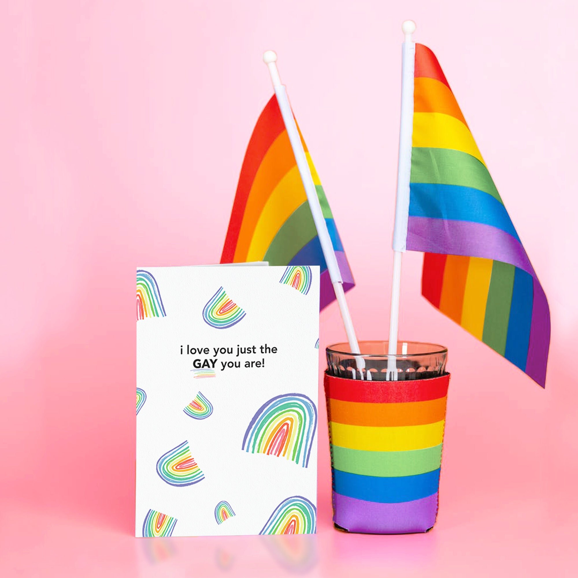 Just the GAY Your Are Pride Card Say Gay Illustration Etsy