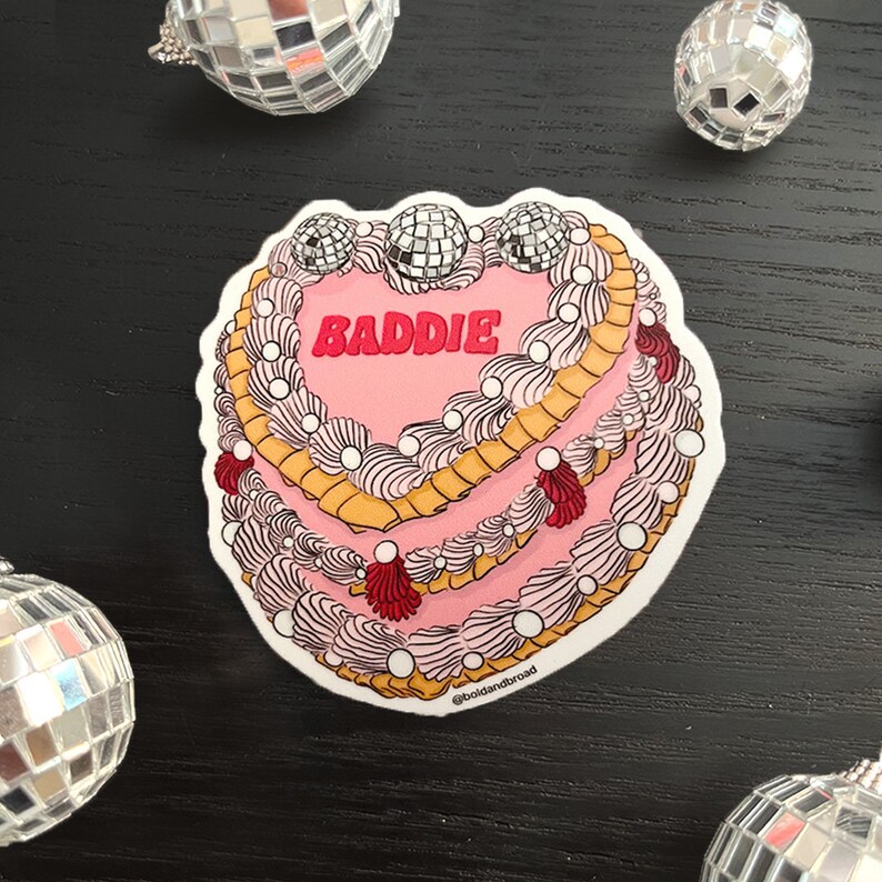 Baddie Cake | Vinyl | Sticker | Decal | Vintage Cake | HBIC | BBE - Etsy