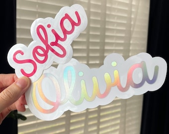 Custom Name Decal | Personalized Vinyl Decal Sticker | Smooth Calligraphy