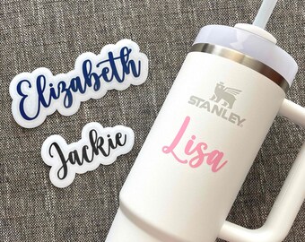 Custom Name Decal | Personalized Vinyl Decal Sticker | Bouncy Calligraphy