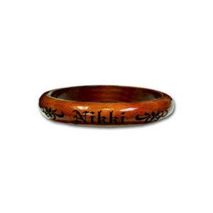 Engraved Koa Wood Bangles image 2