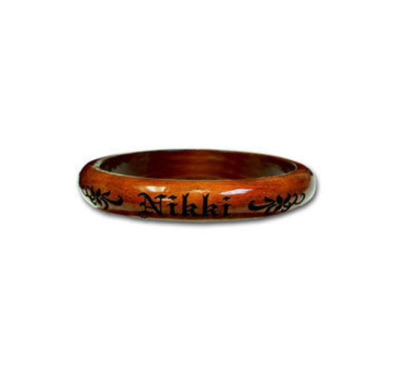 Engraved Koa Wood Bangles image 2