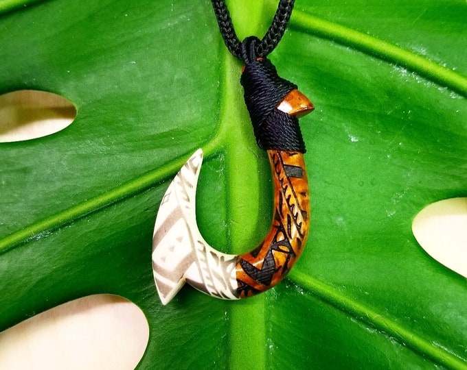 Maui Necklace / Maui Fish Hook Pendant Moana Disney / Maui Costume for