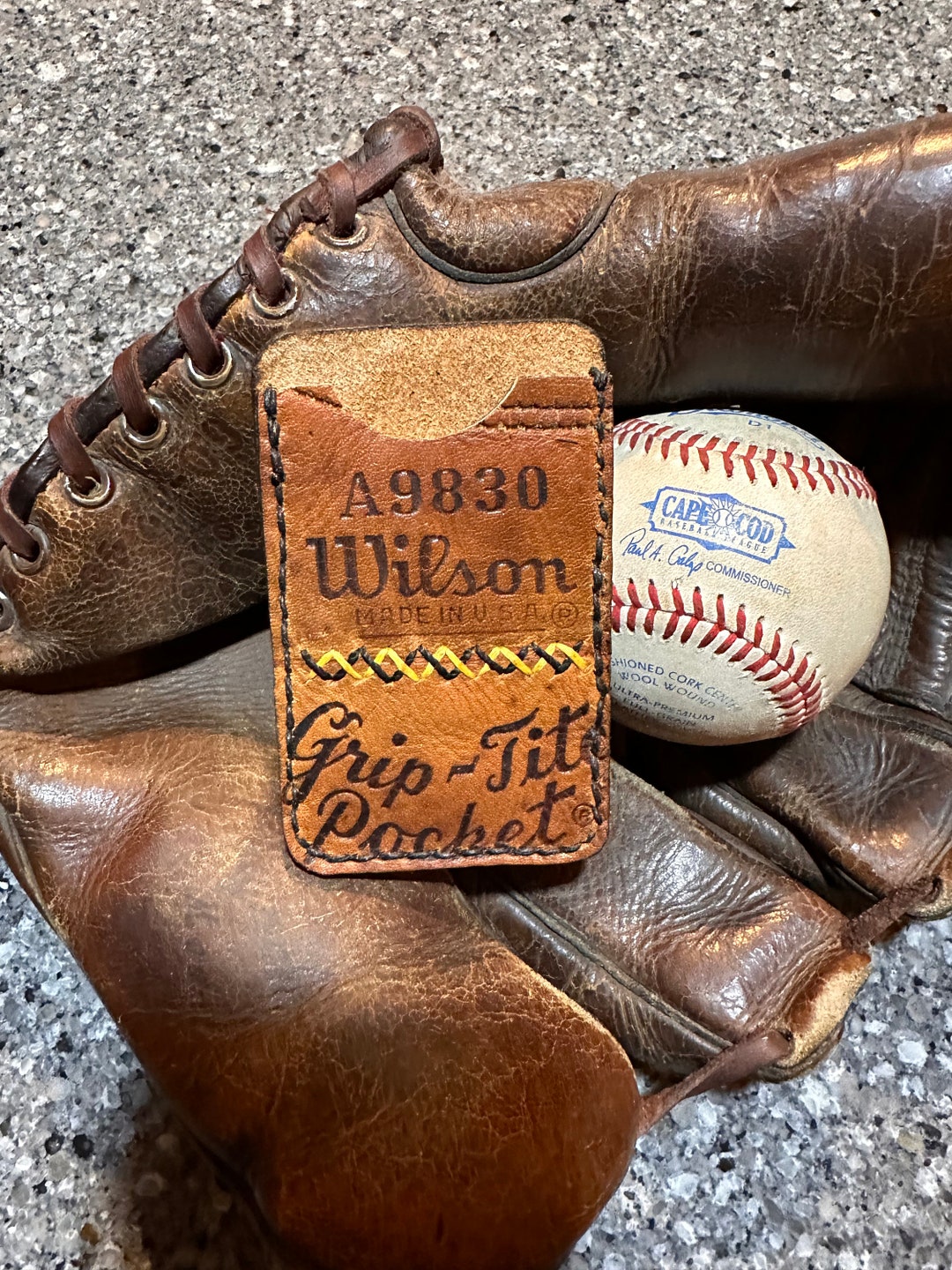 Vintage Wilson Baseball Glove Card Holder Etsy