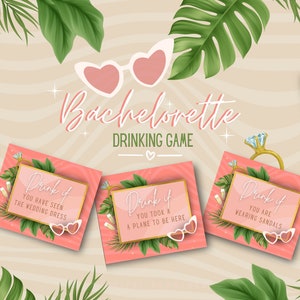 Tropical Bachelorette Party Drinking Game / Beach Hen Party / Digital Download