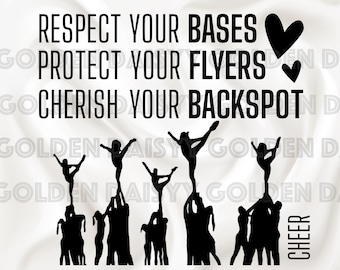 Cheerleading Base, Flyer & Backspot SVG / PNG / Sublimation / Digital download