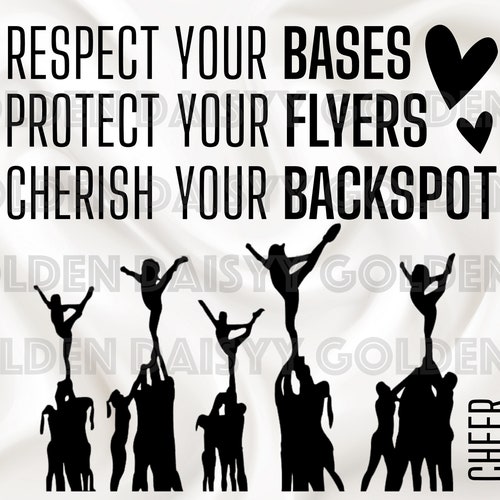Cheerleading Base Flyer & Backspot SVG / PNG / Sublimation / Etsy