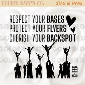 Cheerleading Base, Flyer & Backspot SVG / PNG / Sublimation / Digital download