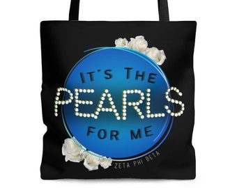 Zeta Phi Beta "It's the Pearls for me" Tote Bag