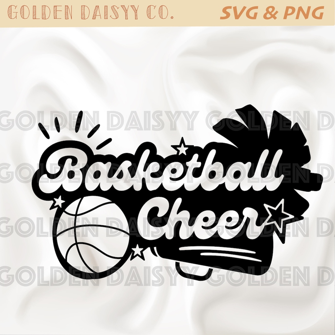 Basketball Cheer SVG / Cheerleading PNG / Bow Sublimation / Digital ...