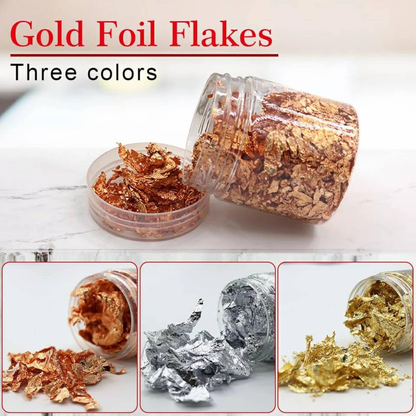 2g gold leaf flakes for resin jewelry making candle decoration Etsy
