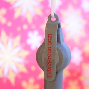 Custom Mic-Key Feeding Tube Button Ornament/Charm. Free Shipping