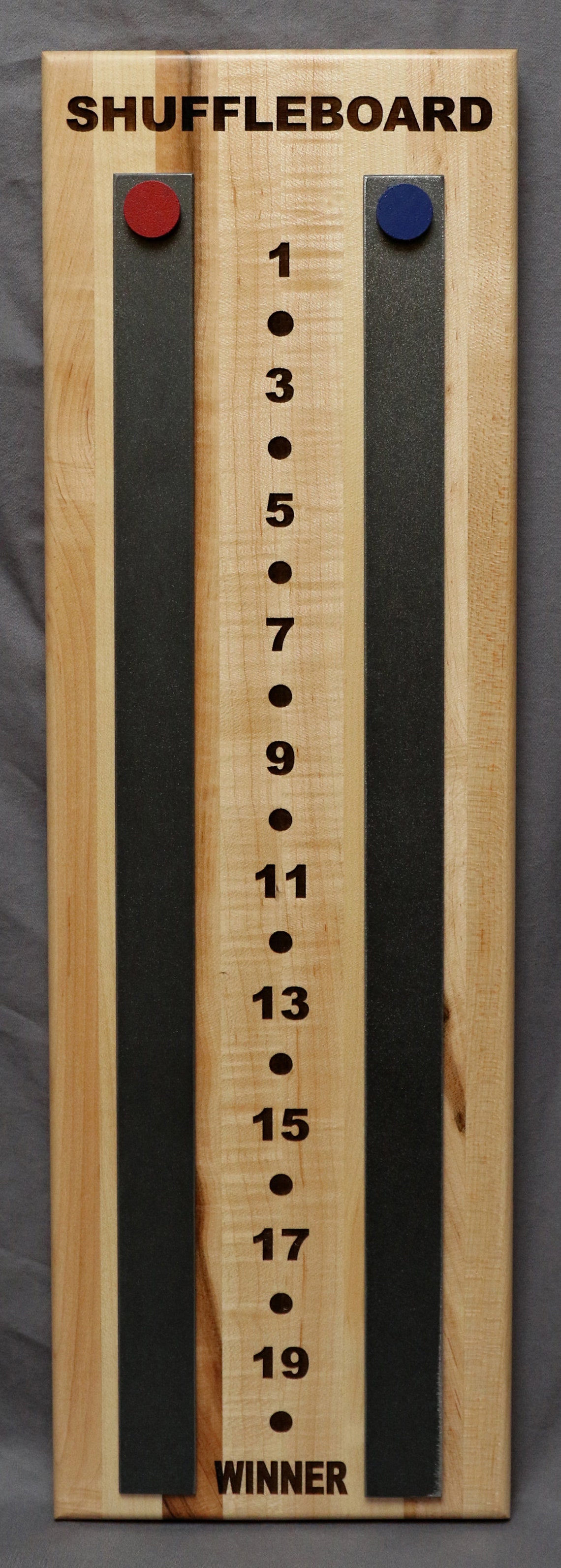 Solid Wood and Steel Shuffleboard Scoreboard Scorer Maple / - Etsy