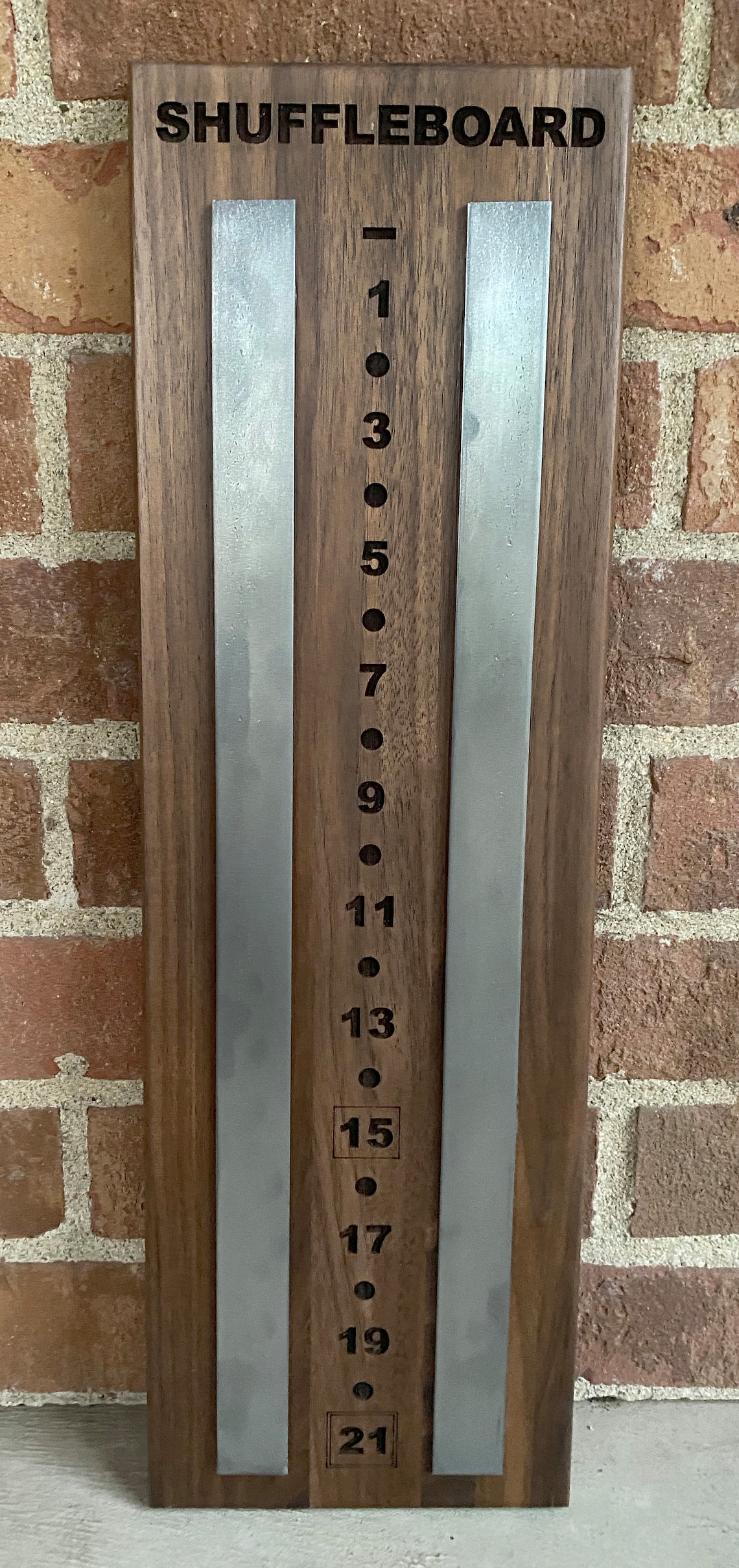 Solid Wood and Steel Shuffleboard Scoreboard Scorer Maple / Etsy