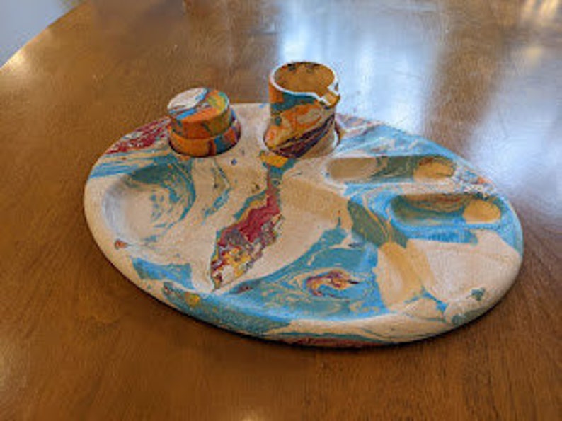 Concrete Seth Rogen Inspired Joint Rolling Tray With Ash Tray Etsy