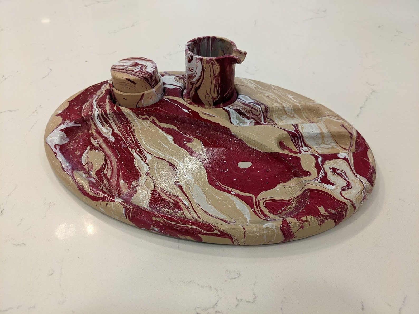 Concrete Seth Rogen Inspired Joint Rolling Tray With Ash Tray Etsy