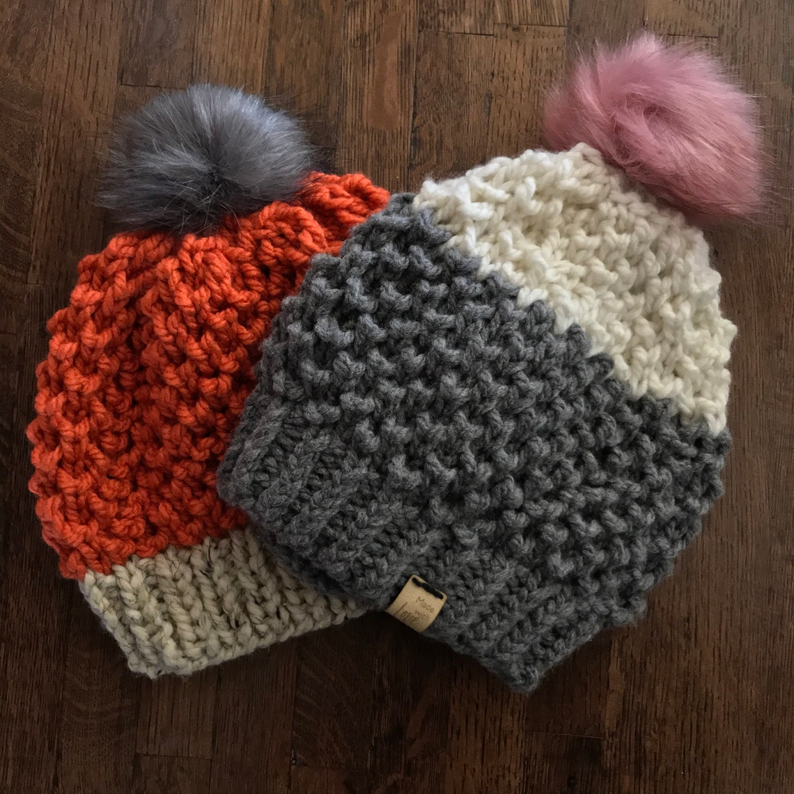 Bubble Beanie beanie knit beanie chunky knit hat faux fur ...