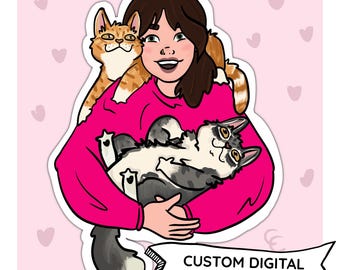 Custom Pet Portrait | Personalized Digital Art (Digital Download)