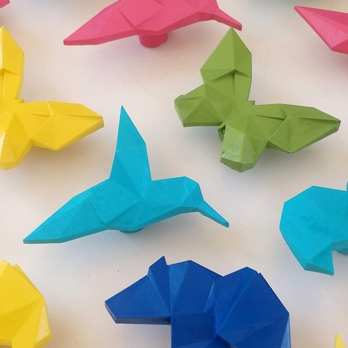 Origami Bee Handle Furniture Knobs Drawer Pulls Living Room Etsy