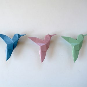 origami hummingbird handle, girl's room drawer pulls, living room animal Knobs, colibri wardrobe Knob, Nursery Cabinet gift