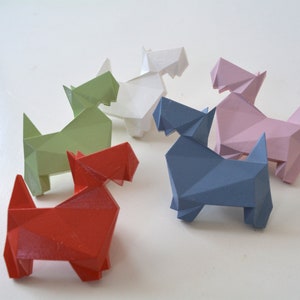 origami dog handle, furniture knobs, drawer pulls, Kid's Room animal Knobs, baby's room wardrobe Knob, Nursery Cabinet Knobs gift