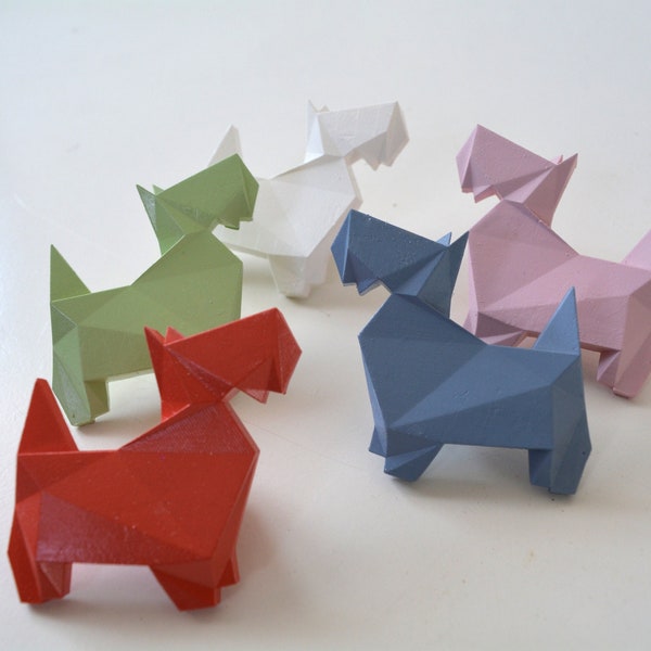 origami dog handle, furniture knobs, drawer pulls, Kid's Room animal Knobs, baby's room wardrobe Knob, Nursery Cabinet Knobs gift