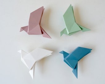 Gałki do szuflad origami w kształcie ptaków: wystrój salonu, uchwyty do mebli w kształcie zwierząt, uchwyty do szafek w pokoju dziecięcym