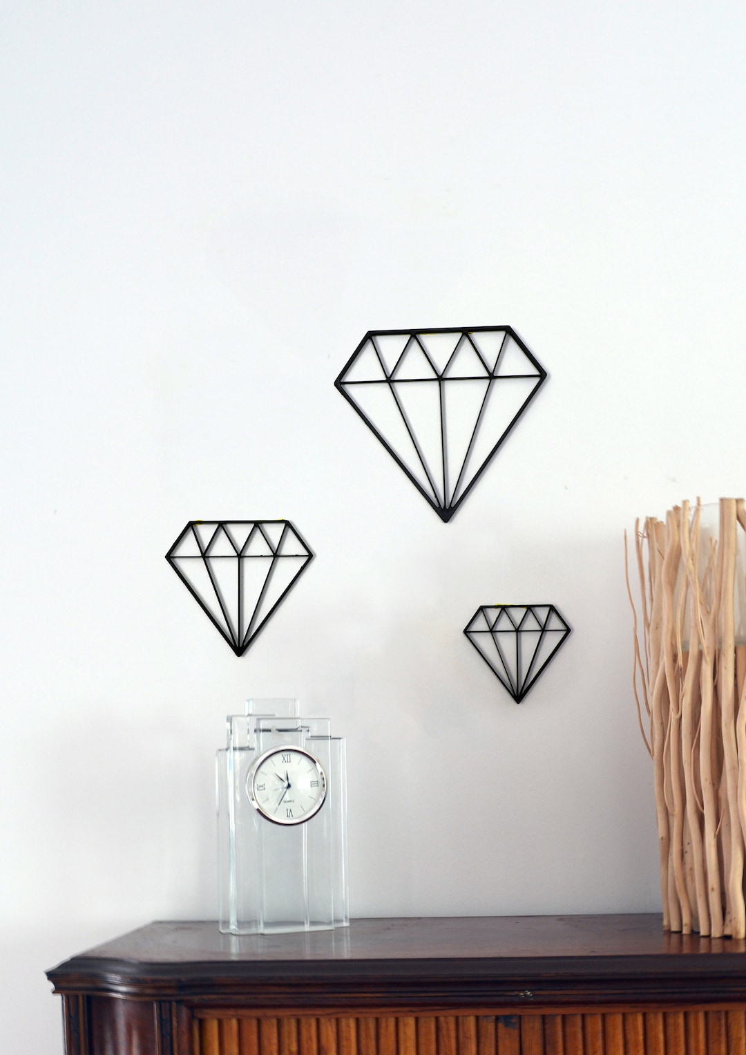 Diamond Origami Wall Décor Gift Idea, Geometric Wall Art, 3D Print ...