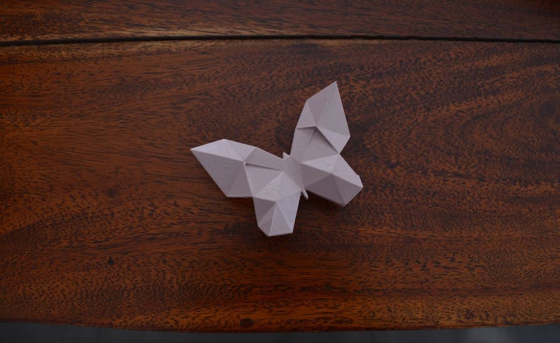 poignée papillon en origami, poignées de tiroir de boutons de meubles, boutons d'animaux de chambre d'enfant, bouton d'armoire pour filles, cadeau de décoration de chambre de bébé, Saint-Valentin image 3