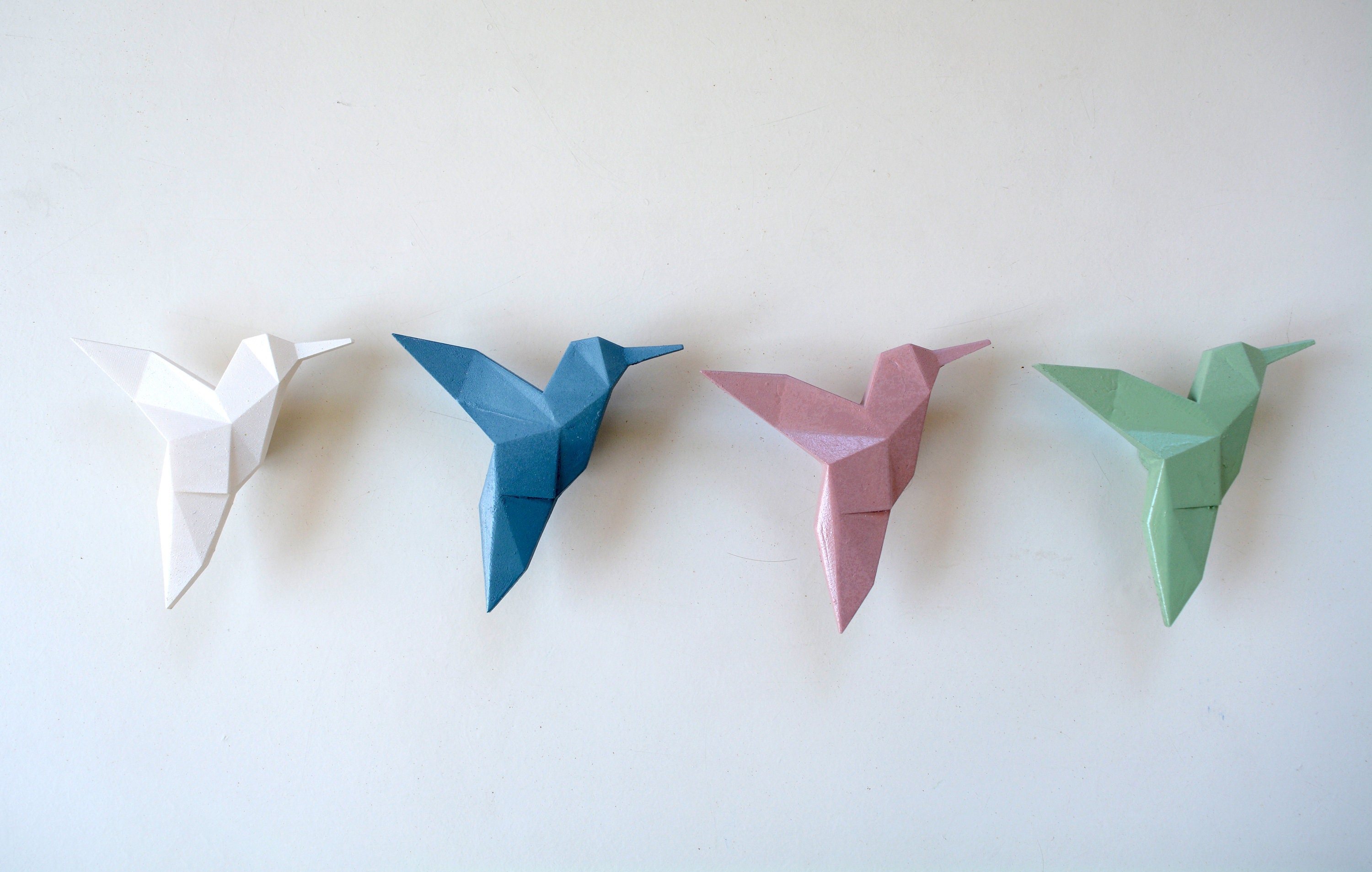 Mango de colibrí de origami perillas de muebles tiradores de | Etsy