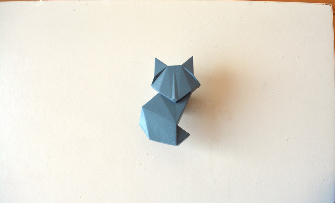 Mango de zorro origami perillas de muebles tiradores de | Etsy