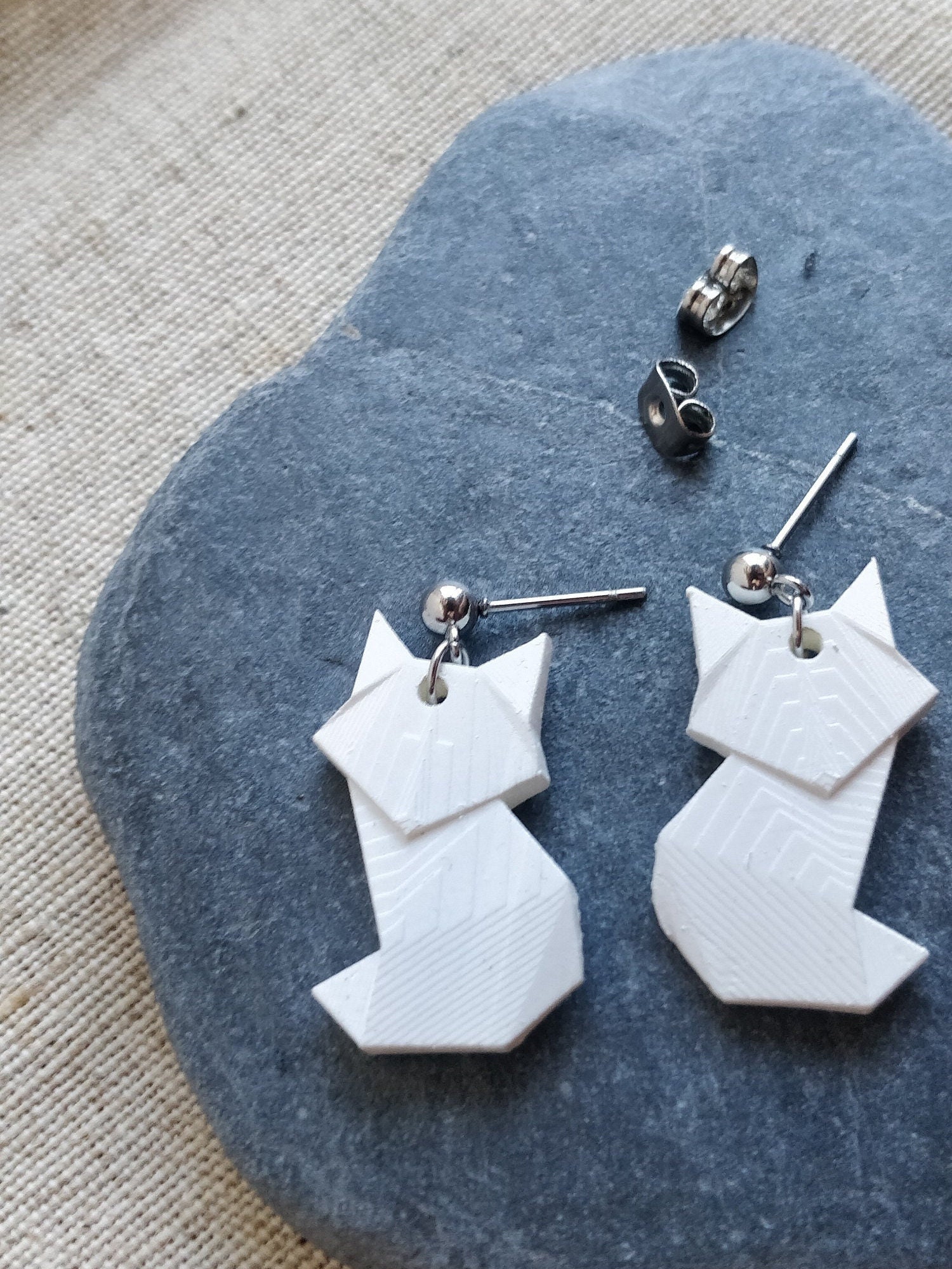 Origami shop fox earrings