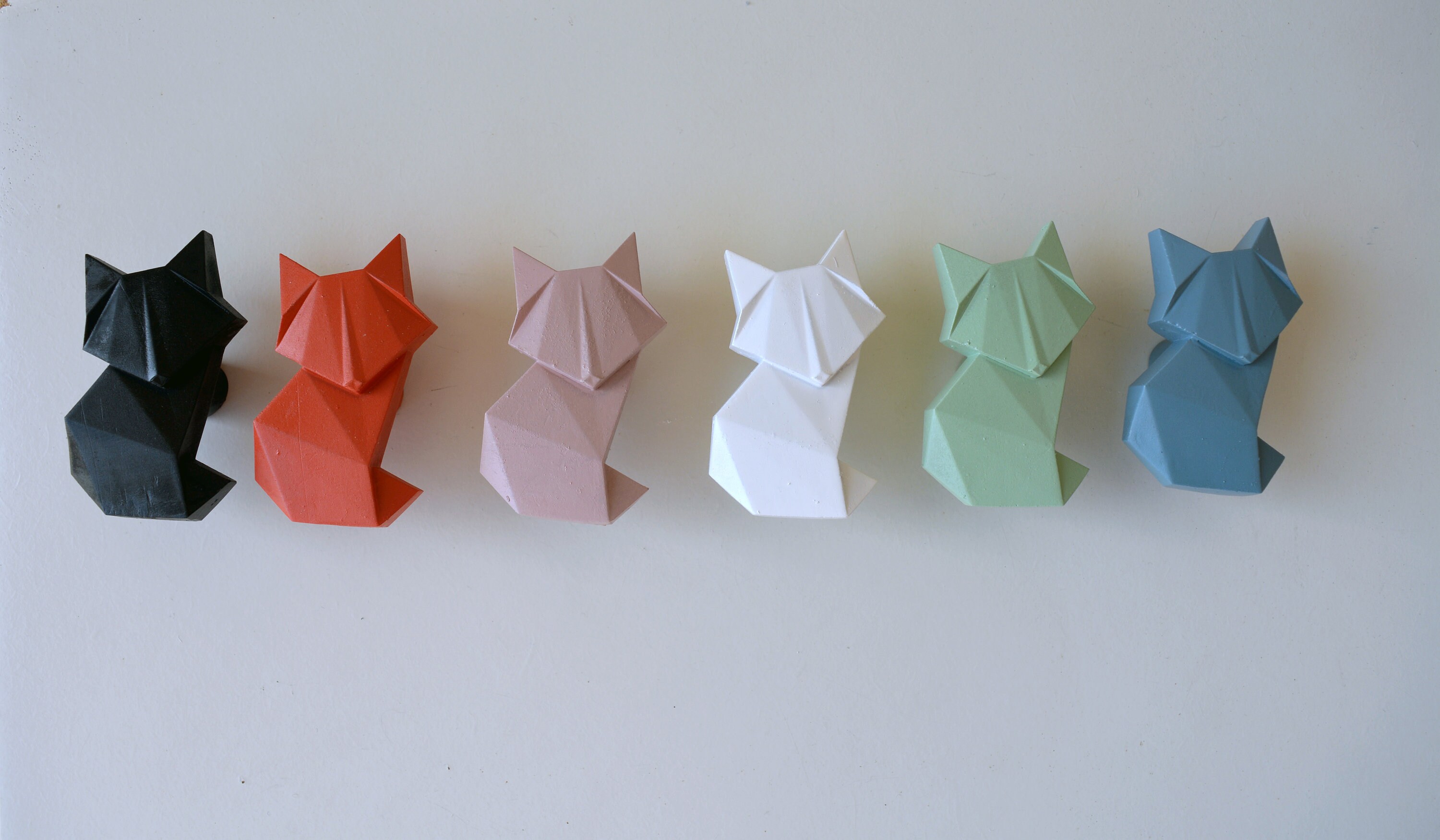 Mango de zorro origami perillas de muebles tiradores de | Etsy